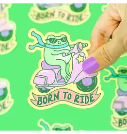 Turtle's Soup Born to Ride Toad Vinyl Sticker