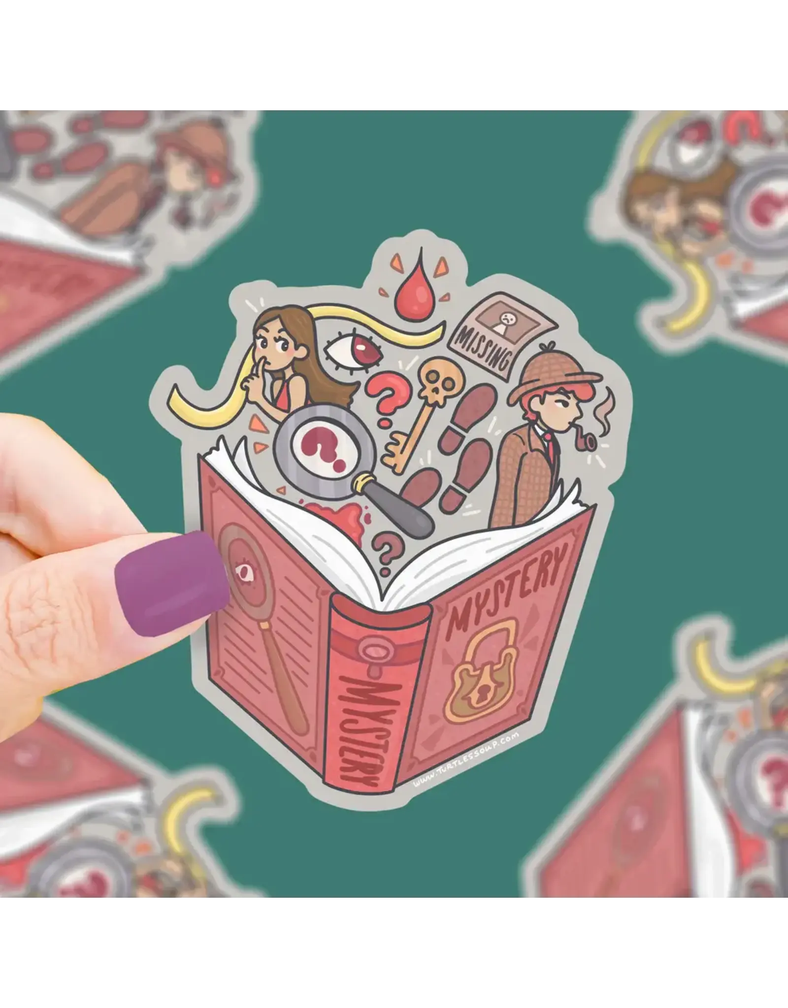 Turtle's Soup Mystery Book Club Bookish Vinyl Sticker
