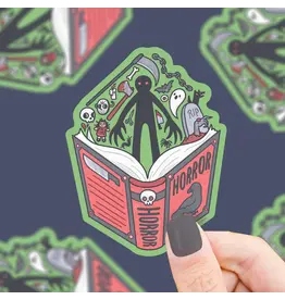 Turtle's Soup Horror Book Club Scary Book Vinyl Sticker
