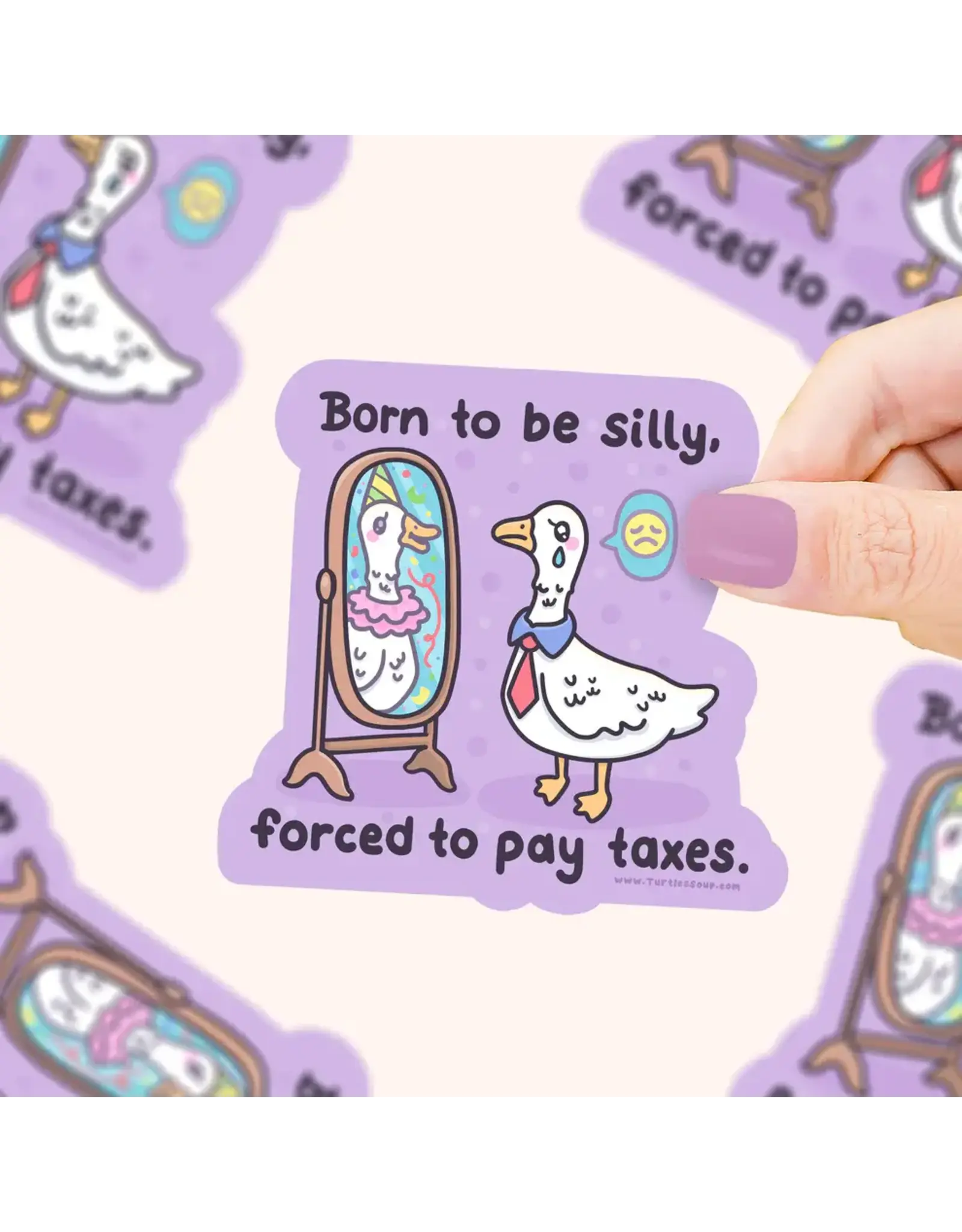 Turtle's Soup Born to Be Silly Goose Vinyl Sticker
