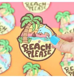Turtle's Soup Beach Please Vinyl Sticker