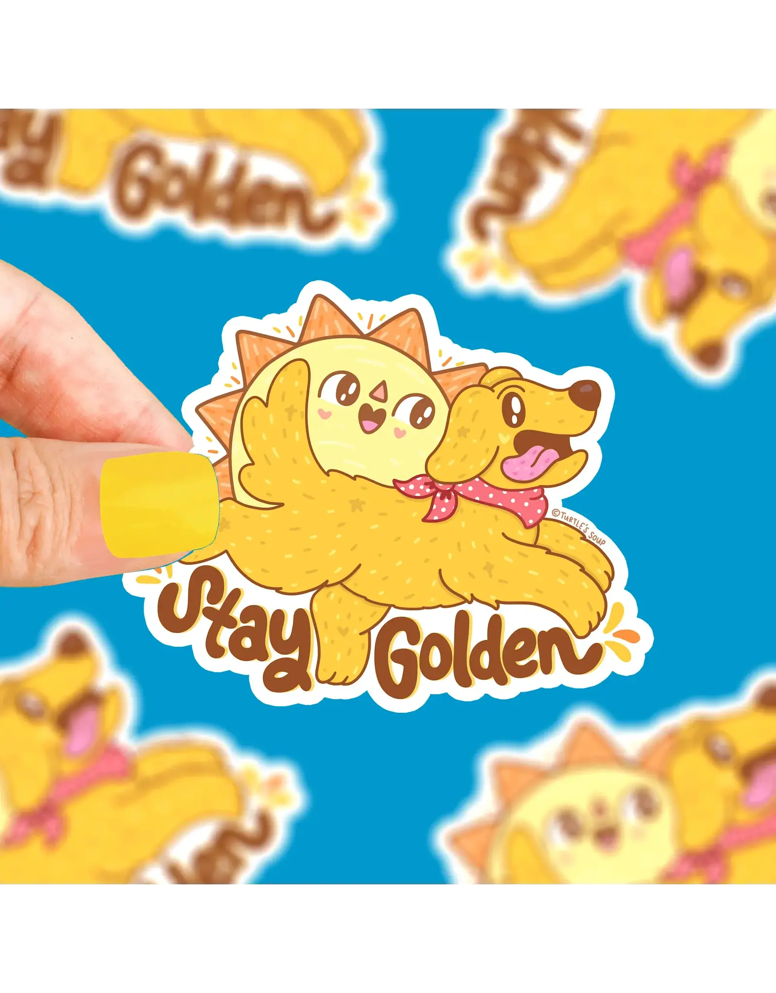 Turtle's Soup Stay Golden Vinyl Sticker