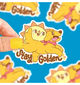 Turtle's Soup Stay Golden Vinyl Sticker