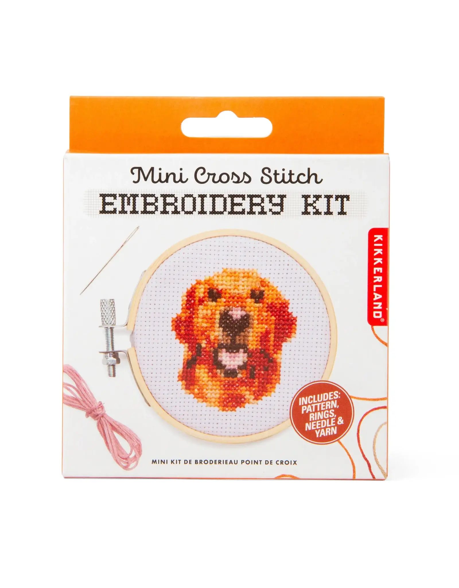Kikkerland Dog Mini Cross Stitch Embroidery Kit