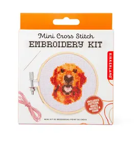 Kikkerland Dog Mini Cross Stitch Embroidery Kit
