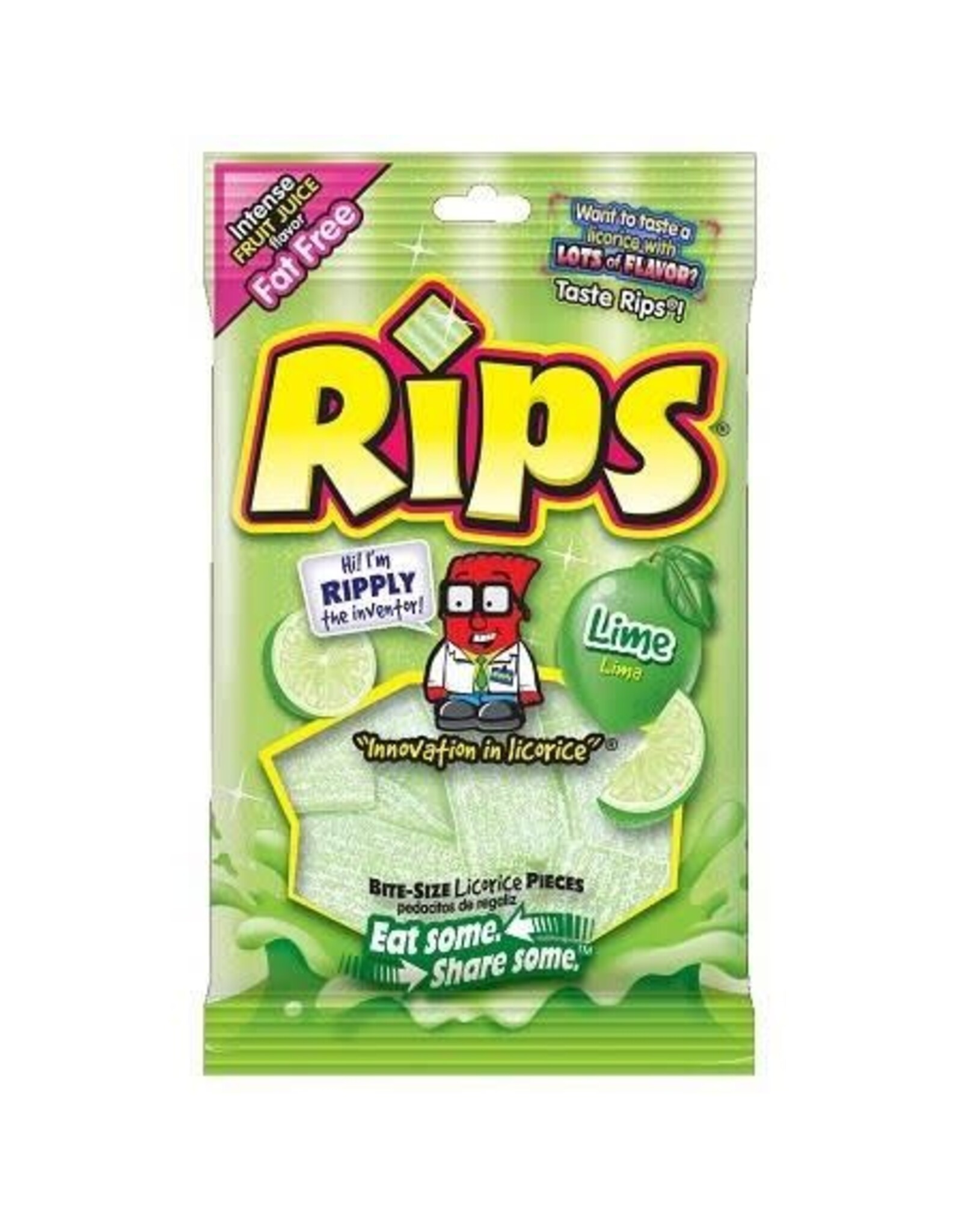 Rips Bites Lime Bag 4oz