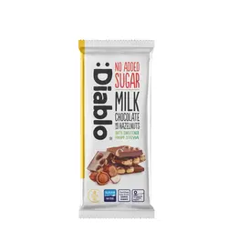Diablo Diablo Stevia Chocolate Bar - Milk Chocolate Hazelnut 75g (British)
