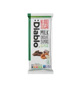Diablo Diablo Stevia Chocolate Bar - Milk Chocolate with Almond 75g (British)