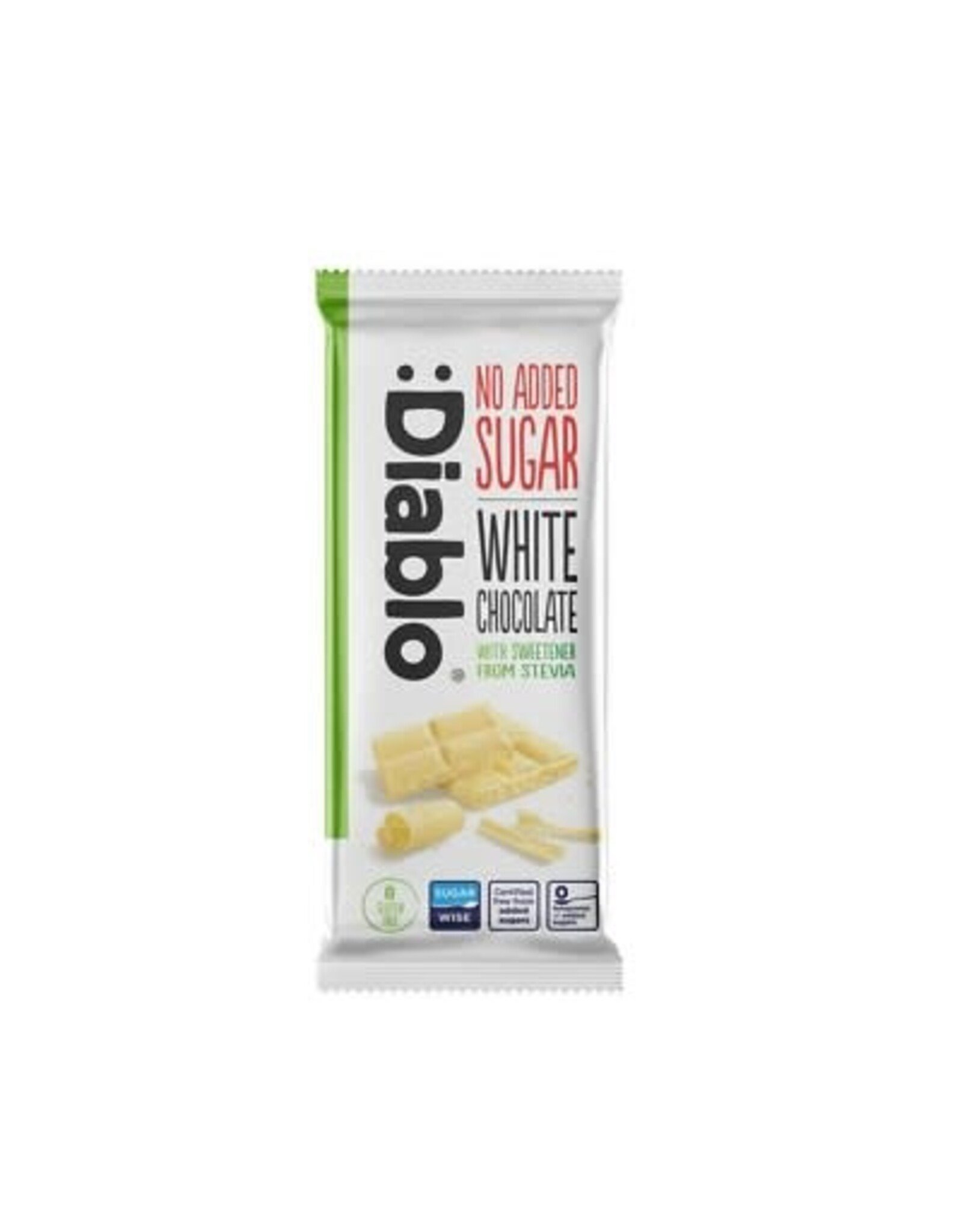 Diablo Diablo Stevia Chocolate Bar - White Chocolate 75g (British)