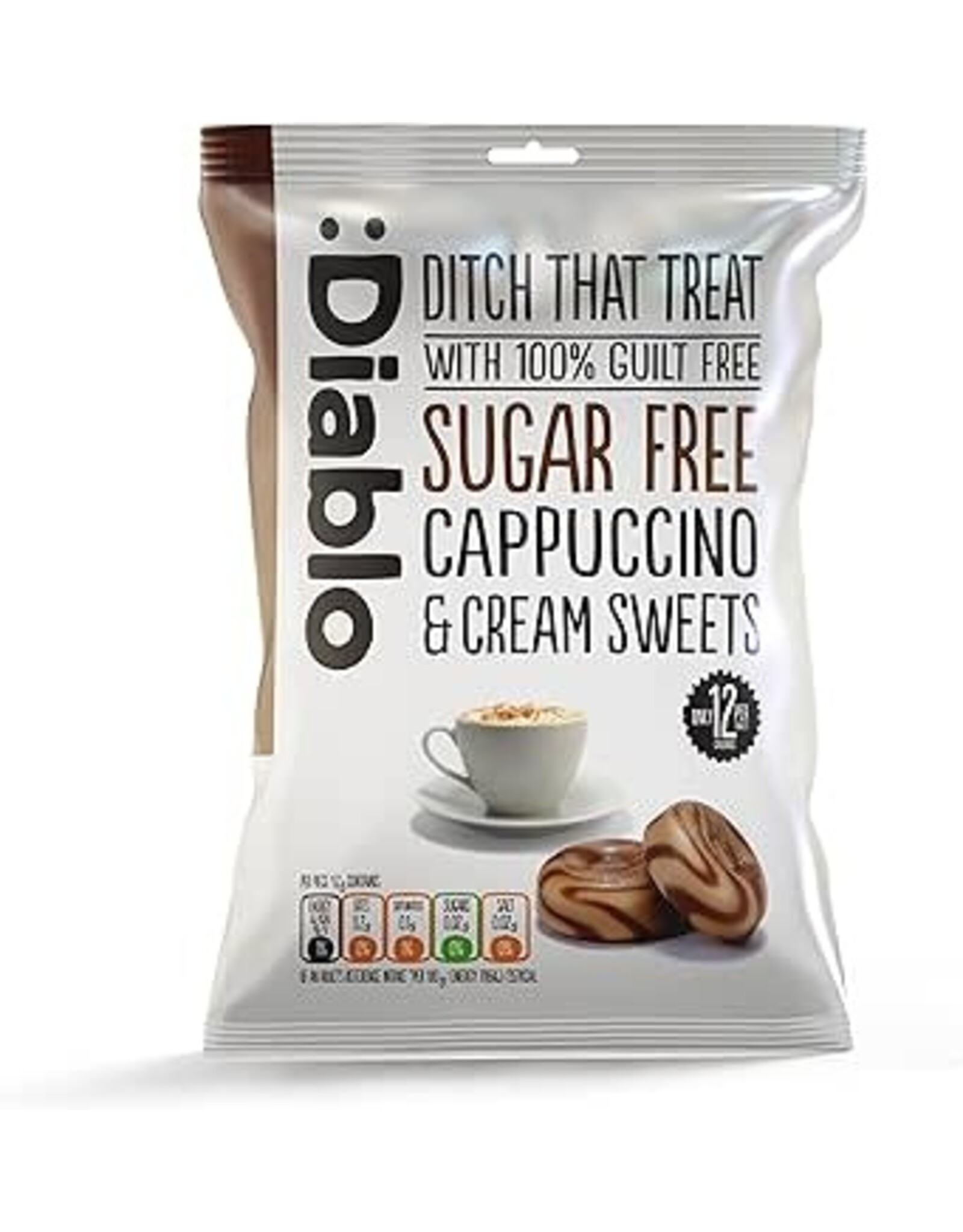Diablo Diablo Sugar Free Sweets- Cappuccino & Cream 75g (British)