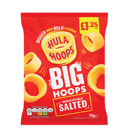 Hula Hoops Big Hoops Original Salted 70g (British) CLEARANCE
