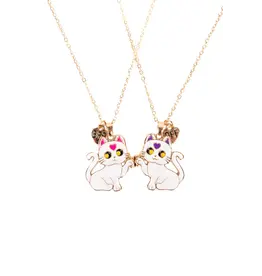 Great Pretenders Smitten Kitten Tear & Share Necklaces, 2pc