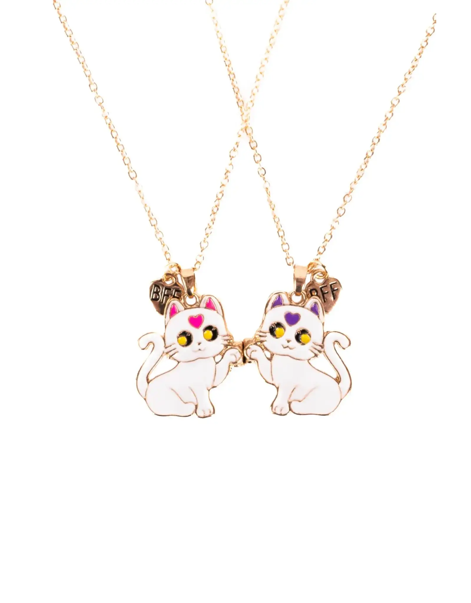 Great Pretenders Smitten Kitten Tear & Share Necklaces, 2pc