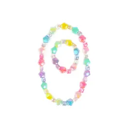 Great Pretenders Wish Upon a Rainbow Star Necklace & Bracelet Set, 2pc