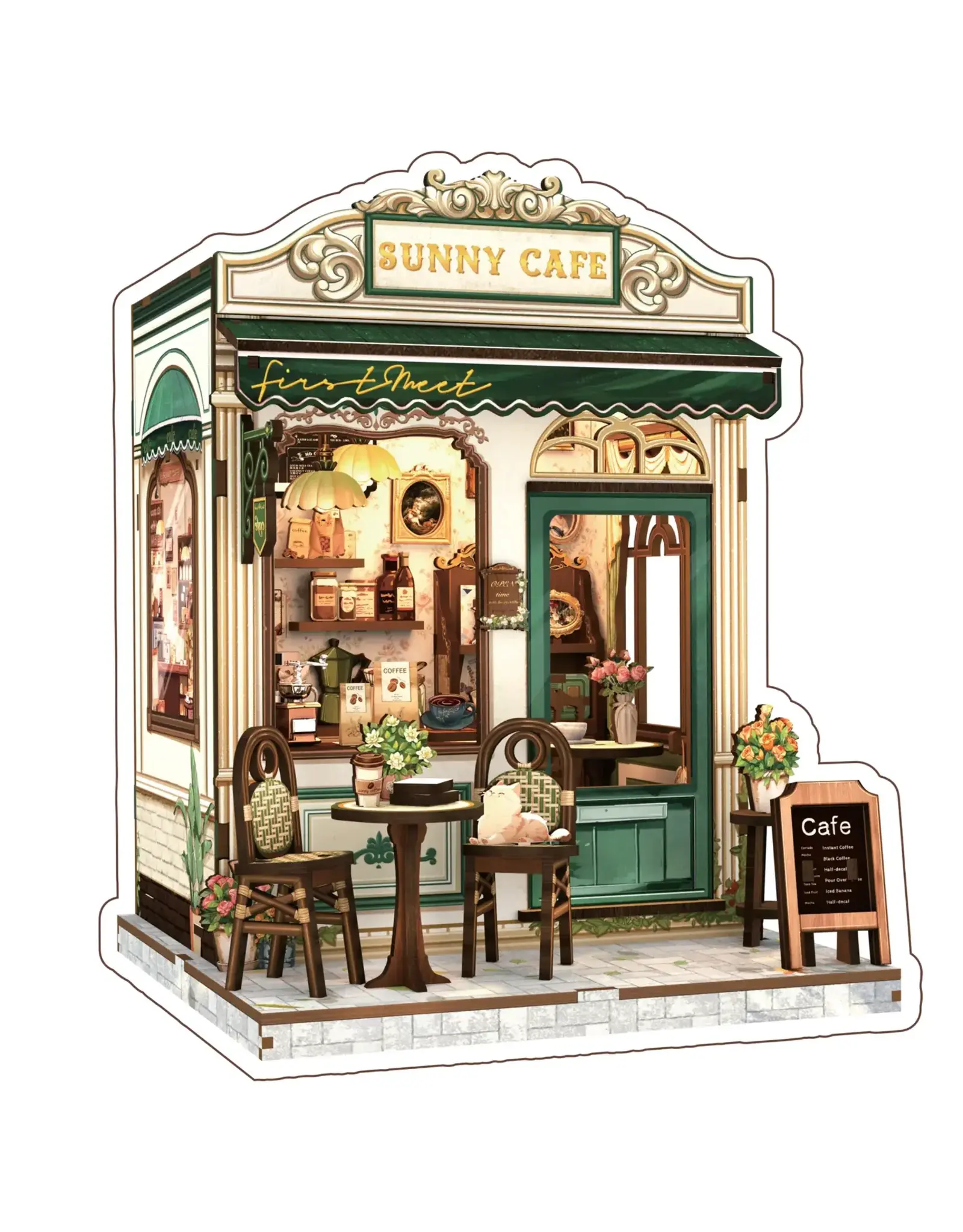 JaCaRou Puzzles Book Nook - Sunny Cafe