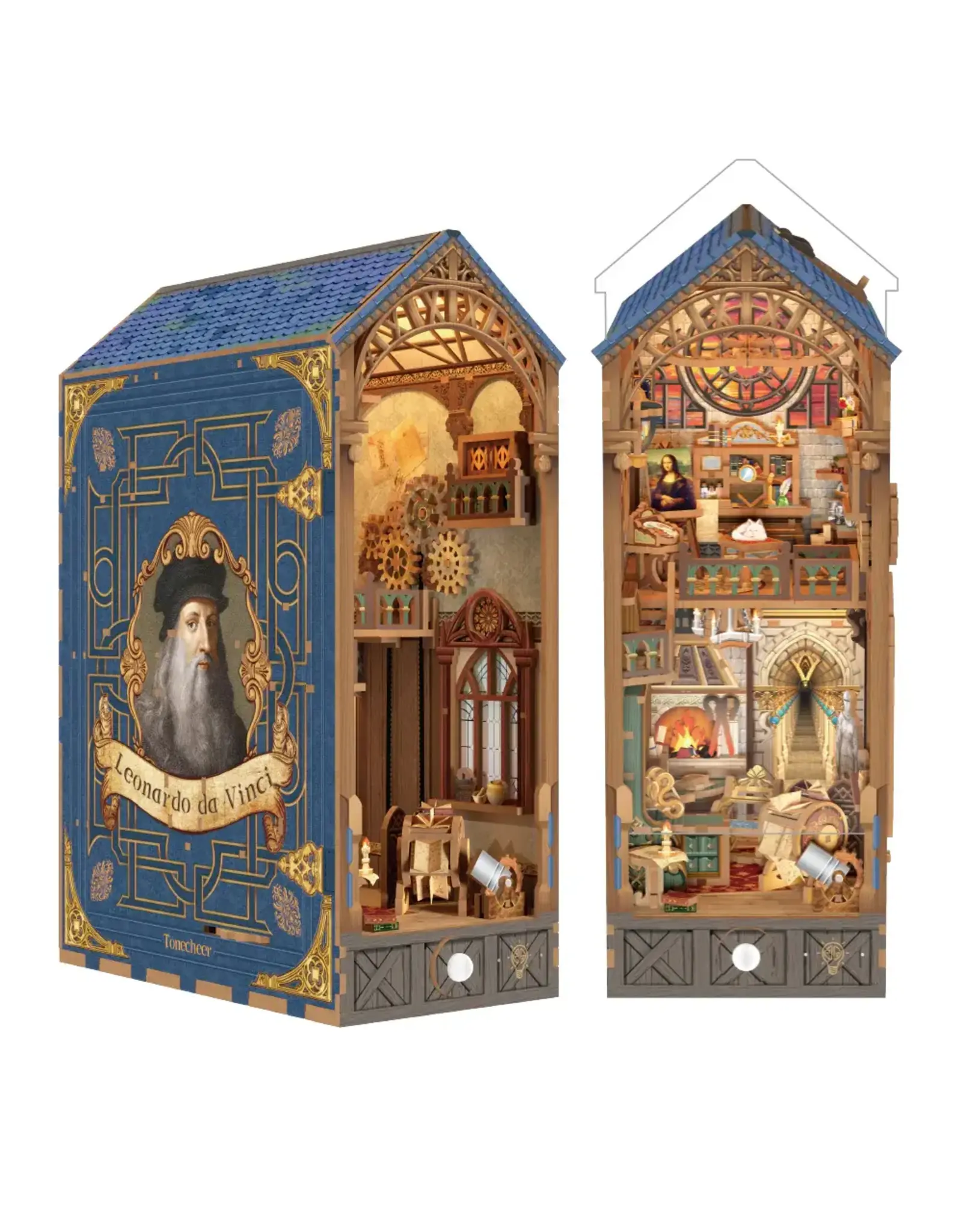 JaCaRou Puzzles Book Nook - Leonardo Da Vinci