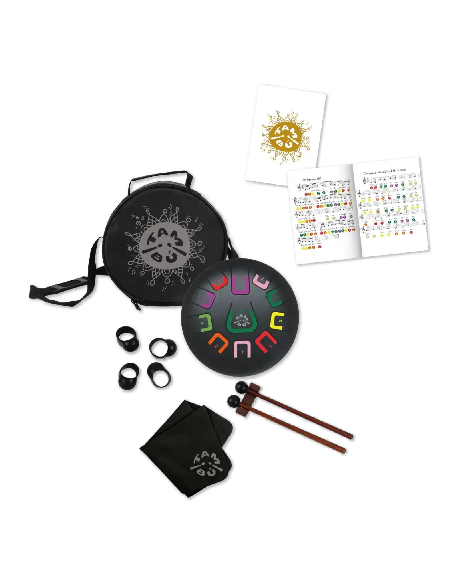 8" Tambu 11 Tones Black Nature