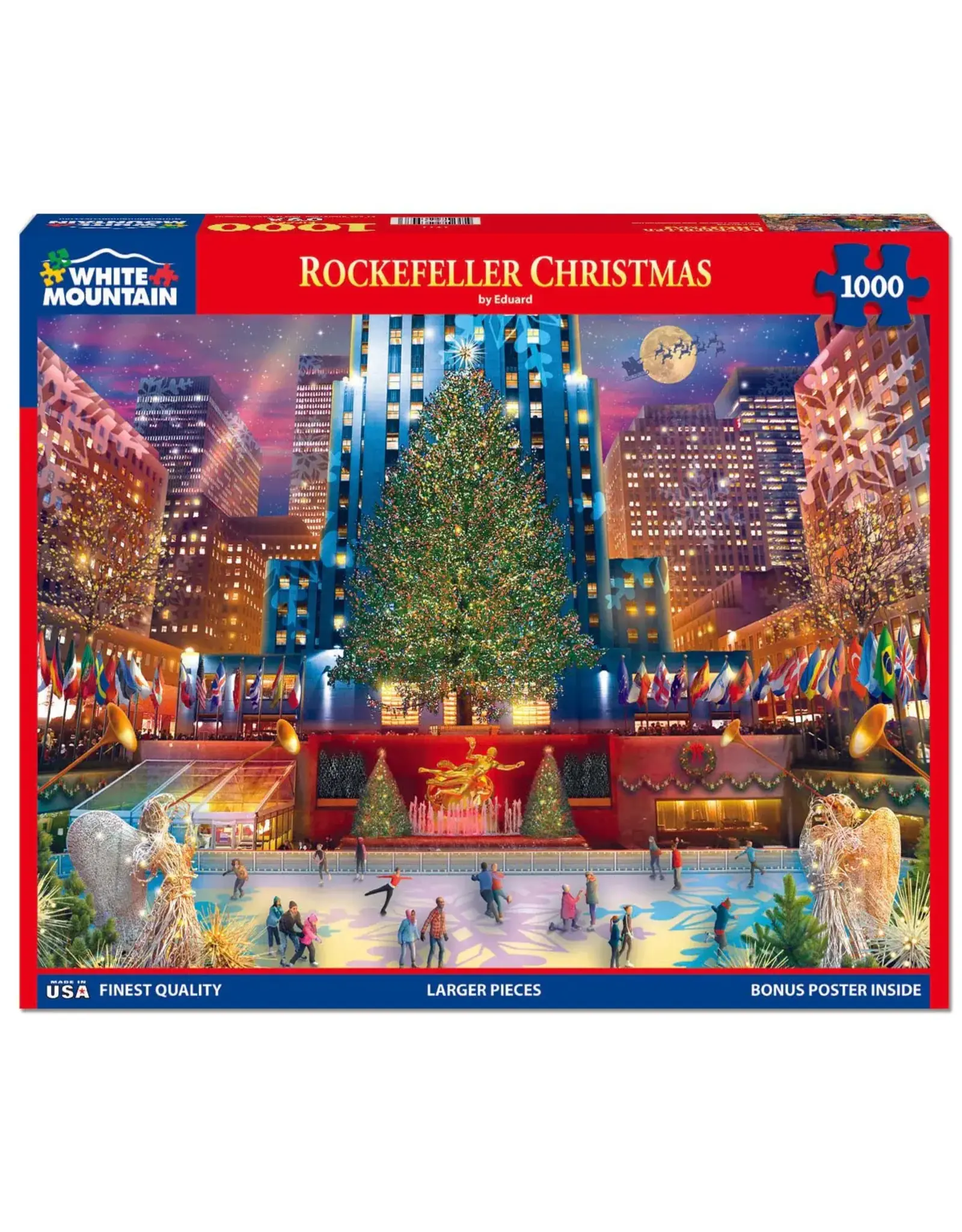 White Mountain Puzzles Rockefeller Christmas 1000pc