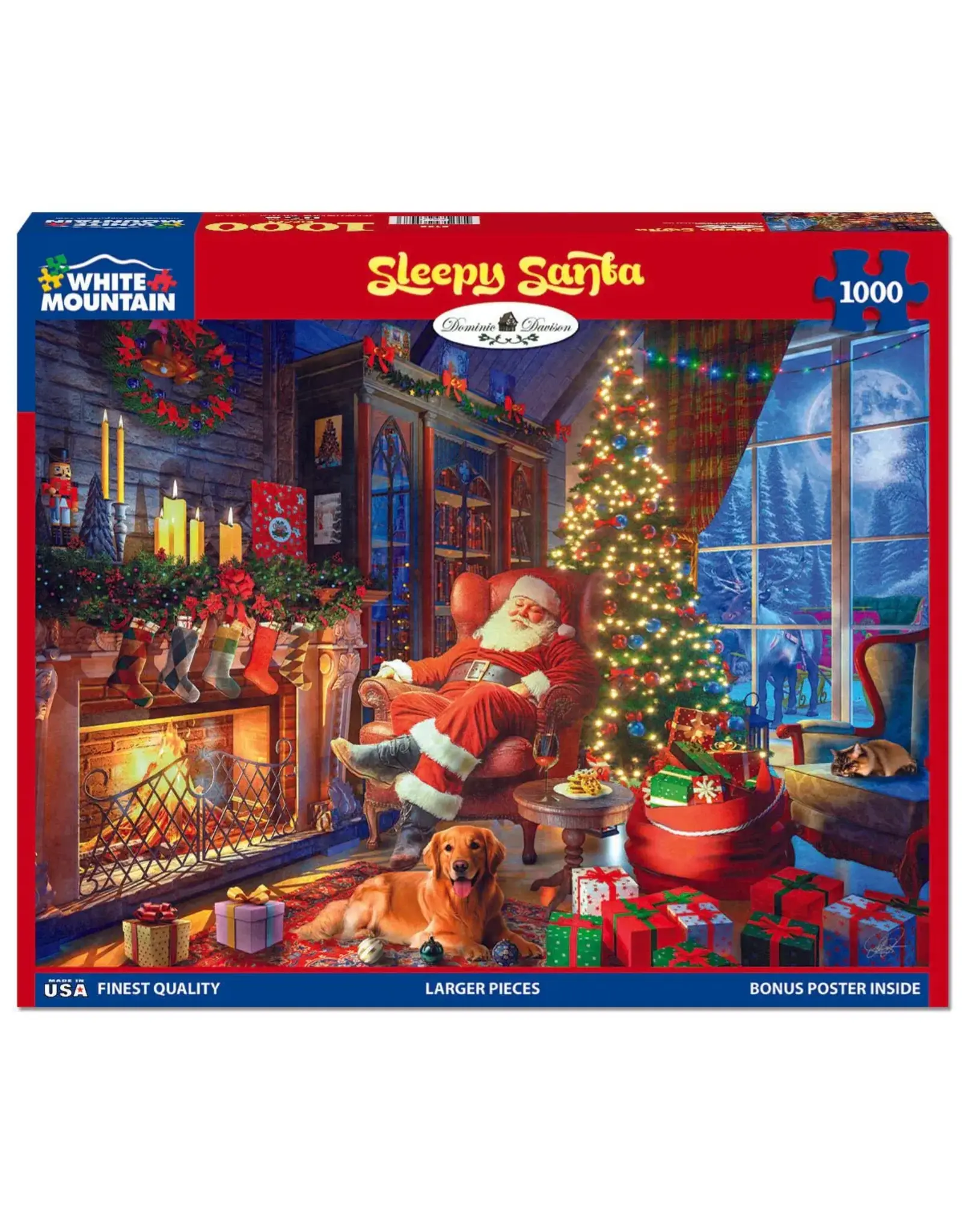 White Mountain Puzzles Sleepy Santa 1000pc