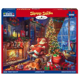 White Mountain Puzzles Sleepy Santa 1000pc