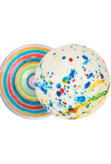 Psychedelic Colossal Giant Jawbreaker 4″Wrapped White With Speckles
