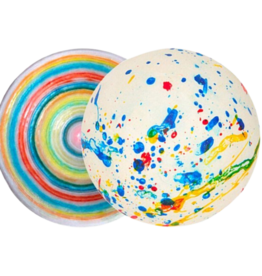 Psychedelic Colossal Giant Jawbreaker 4″Wrapped White With Speckles