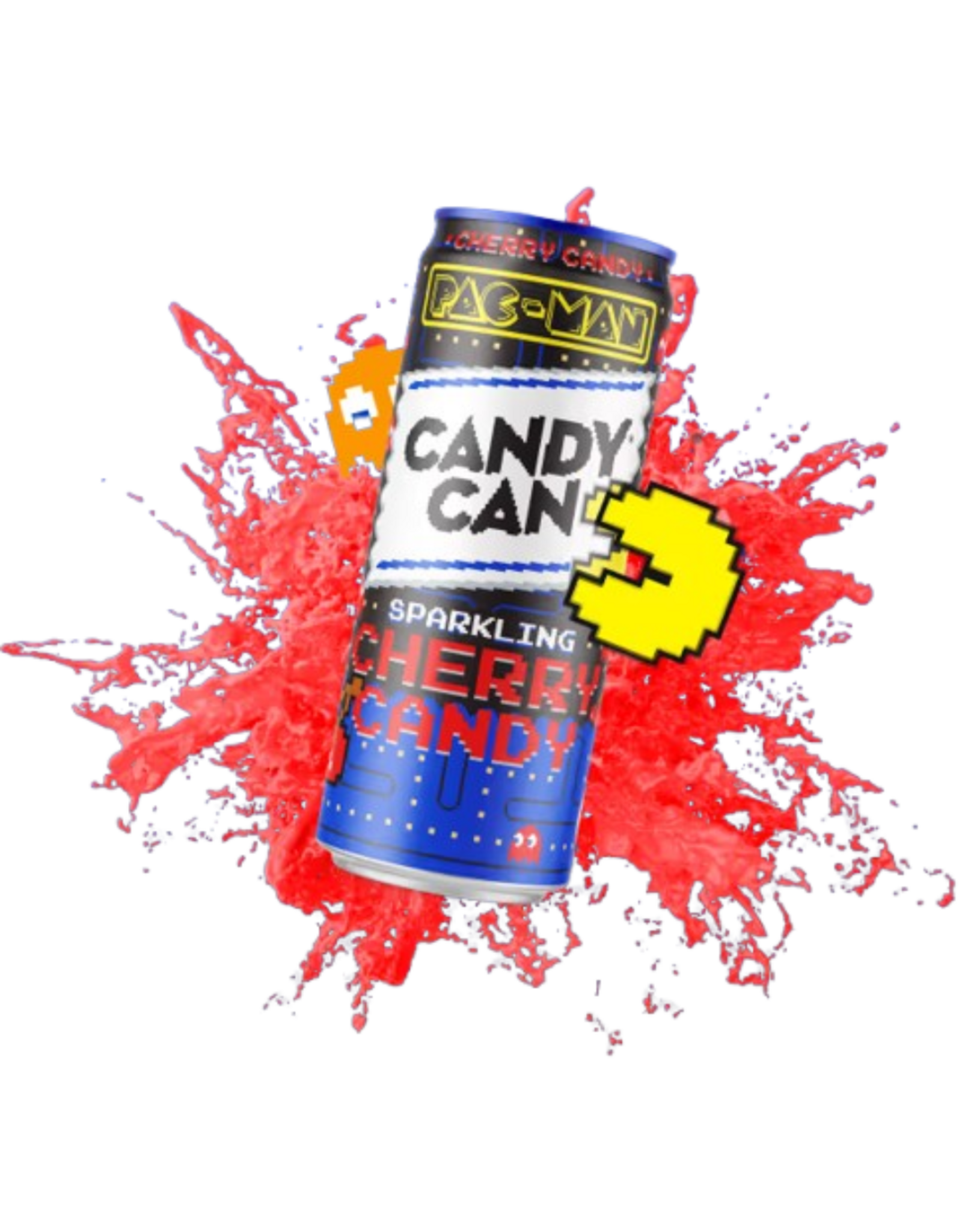 Candy Can Pac-Man Sparkling Cherry Candy Drink