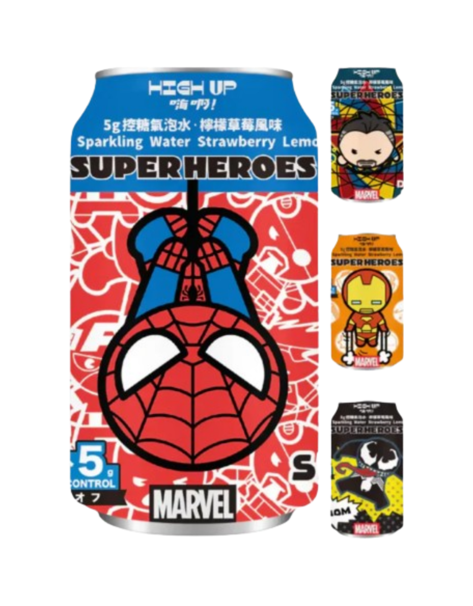 High Up Marvel’s Avengers Sparkling Water Strawberry Lemonade