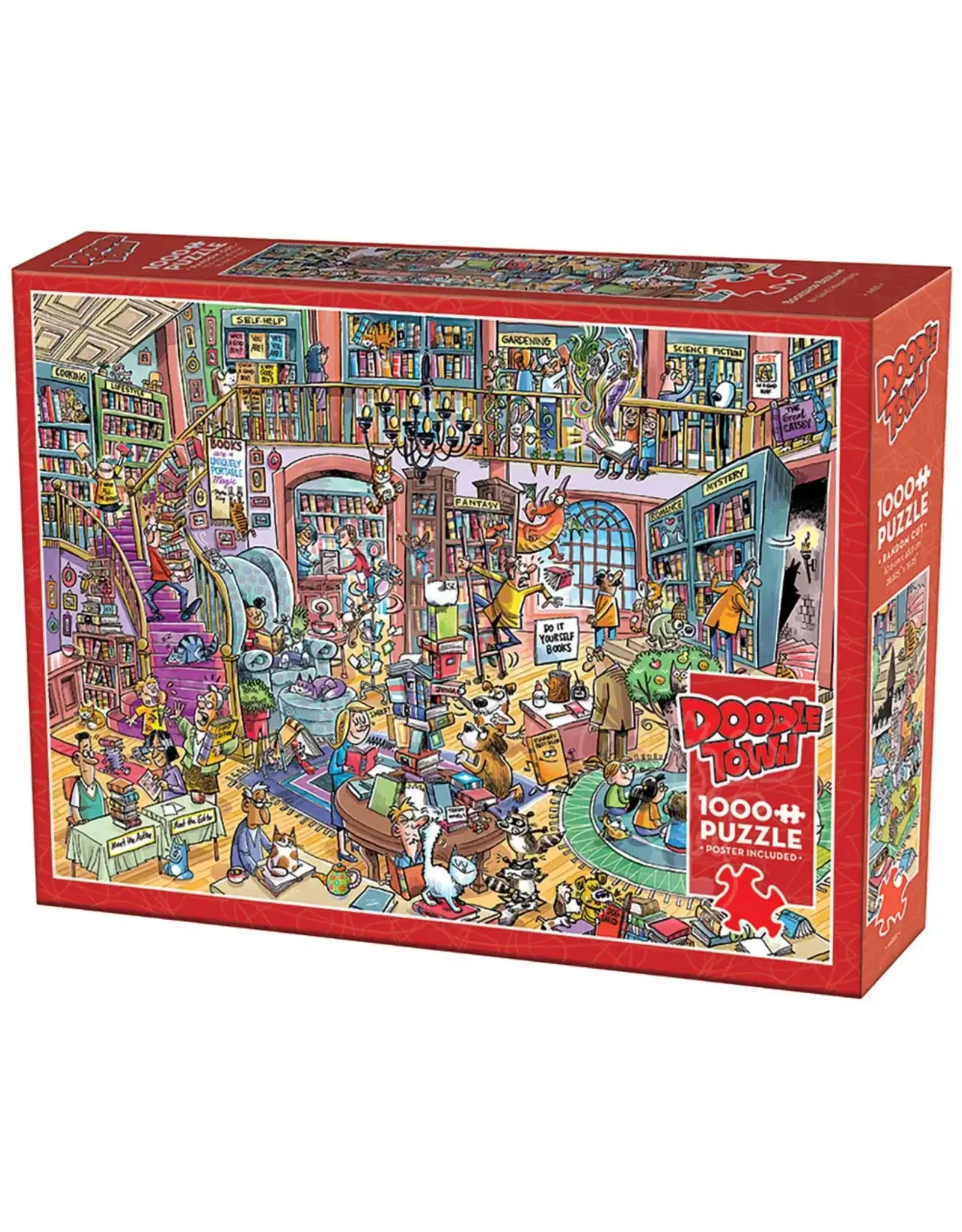 Cobble Hill DoodleTown: Bookshelf Bedlam 1000pc