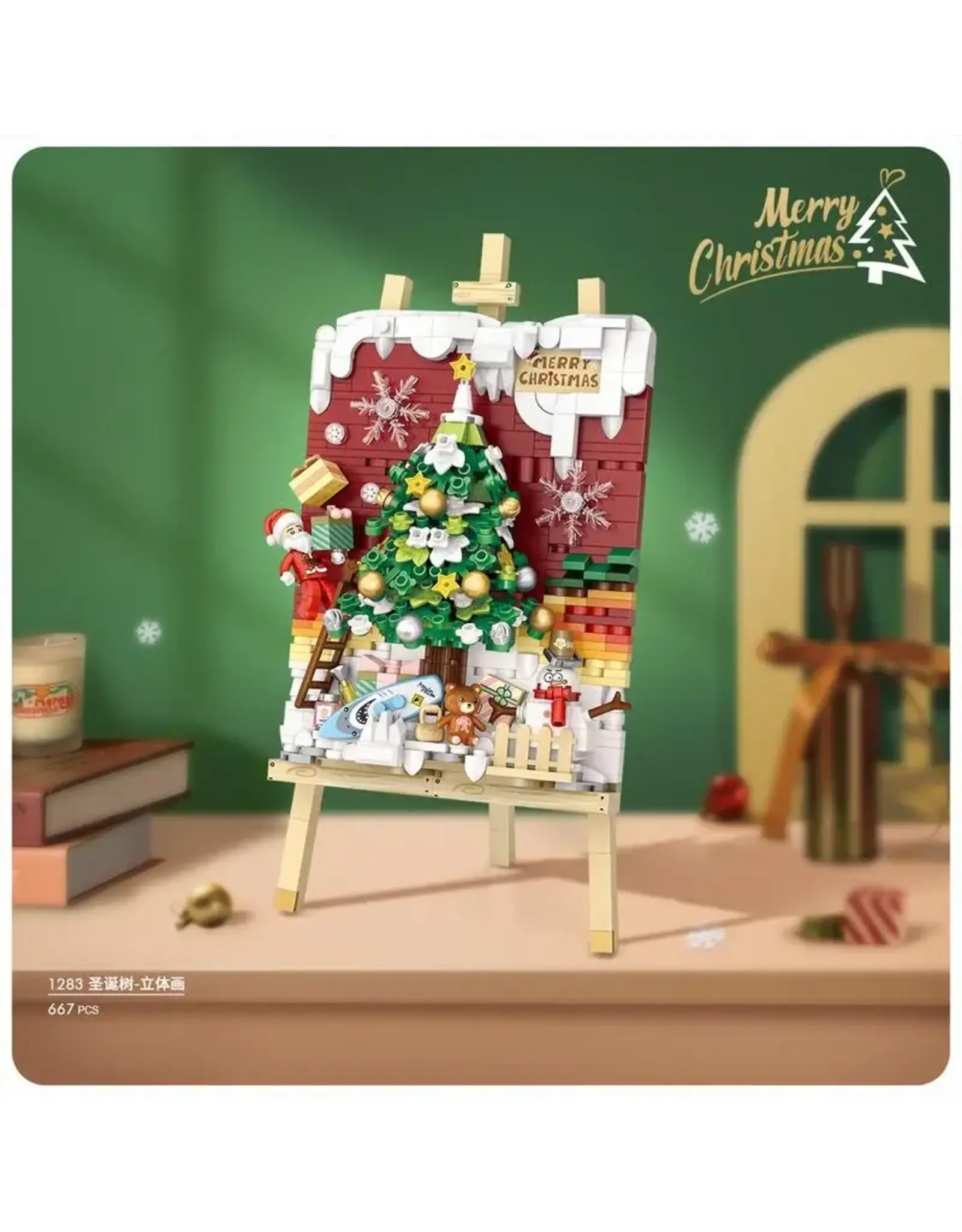 LOZ Christmas Tree Painting Mini Block Set