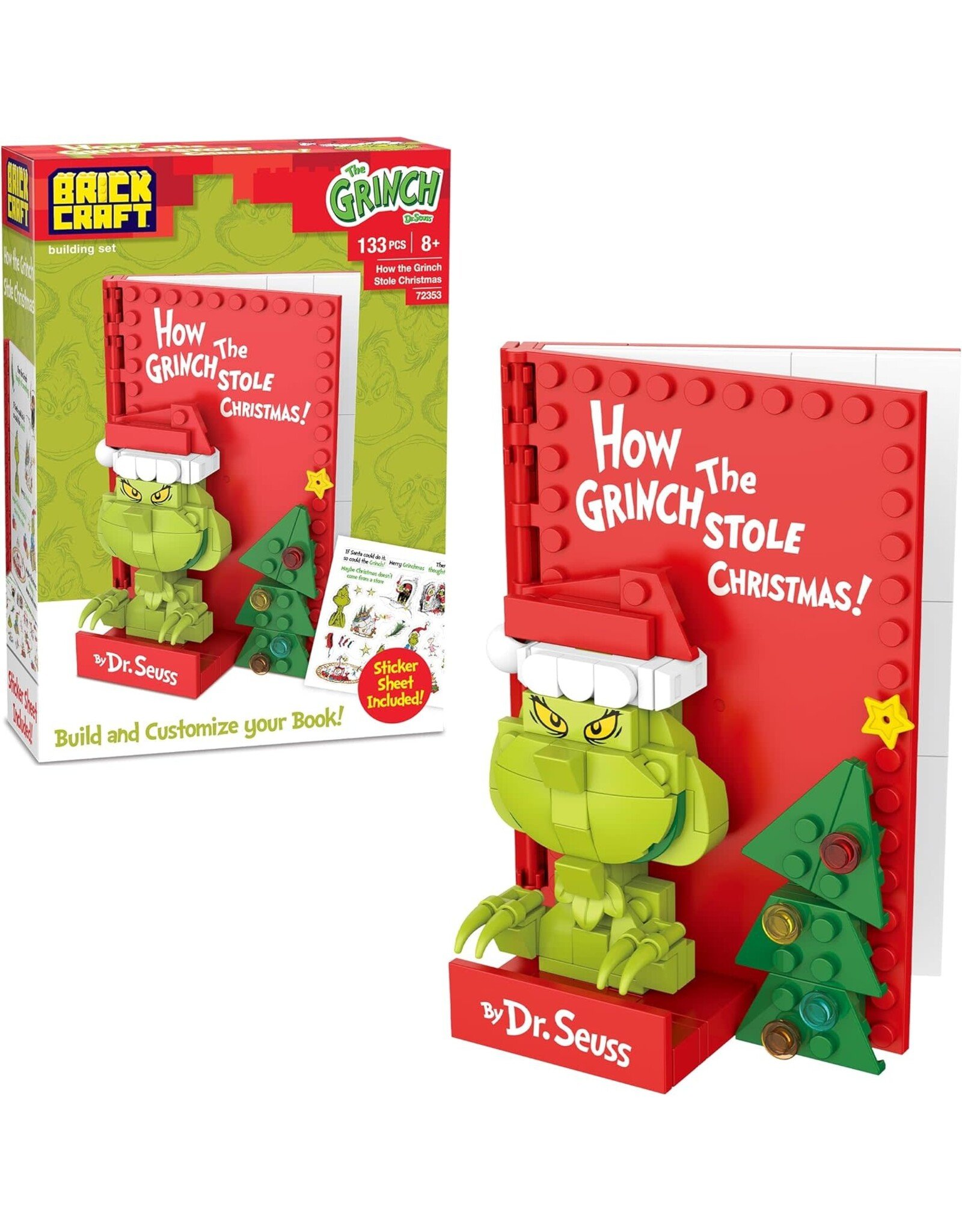 The Grinch Build a Book Brick Building Set