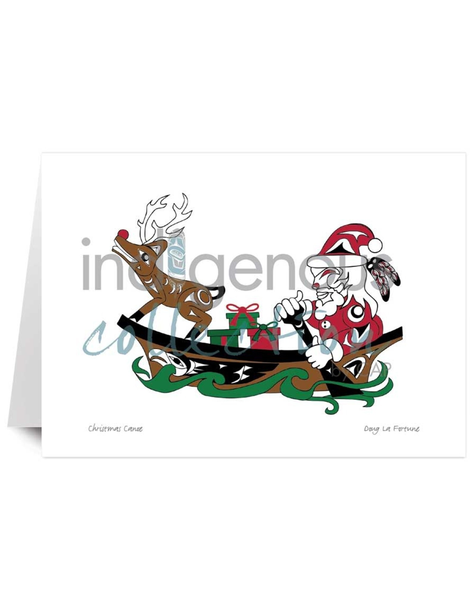 Indigenous Collection Christmas Canoe Gift Enclosure Cards