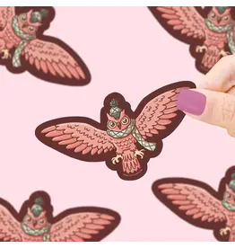 Turtle's Soup Winter Owl Christmas Vinyl Sticker