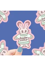 Turtle's Soup Sweater Weather Bunny Christmas Vinyl Sticker