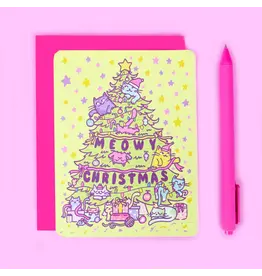 Turtle's Soup Meowy Christmas Funny Cat Holiday Card