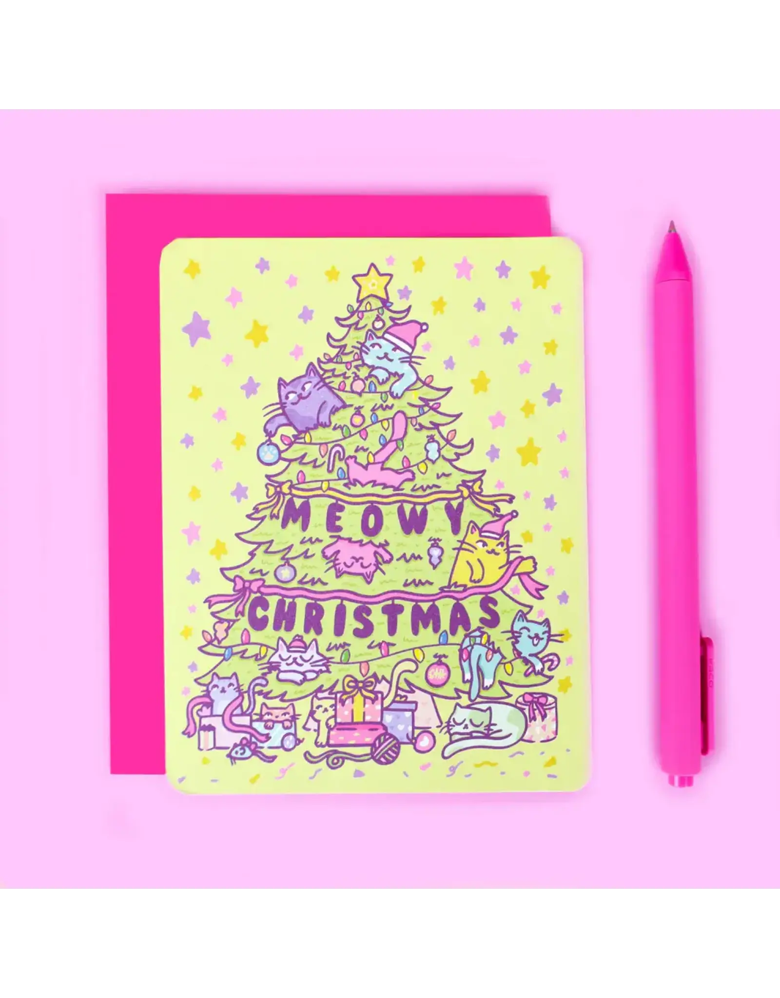 Turtle's Soup Meowy Christmas Funny Cat Holiday Card