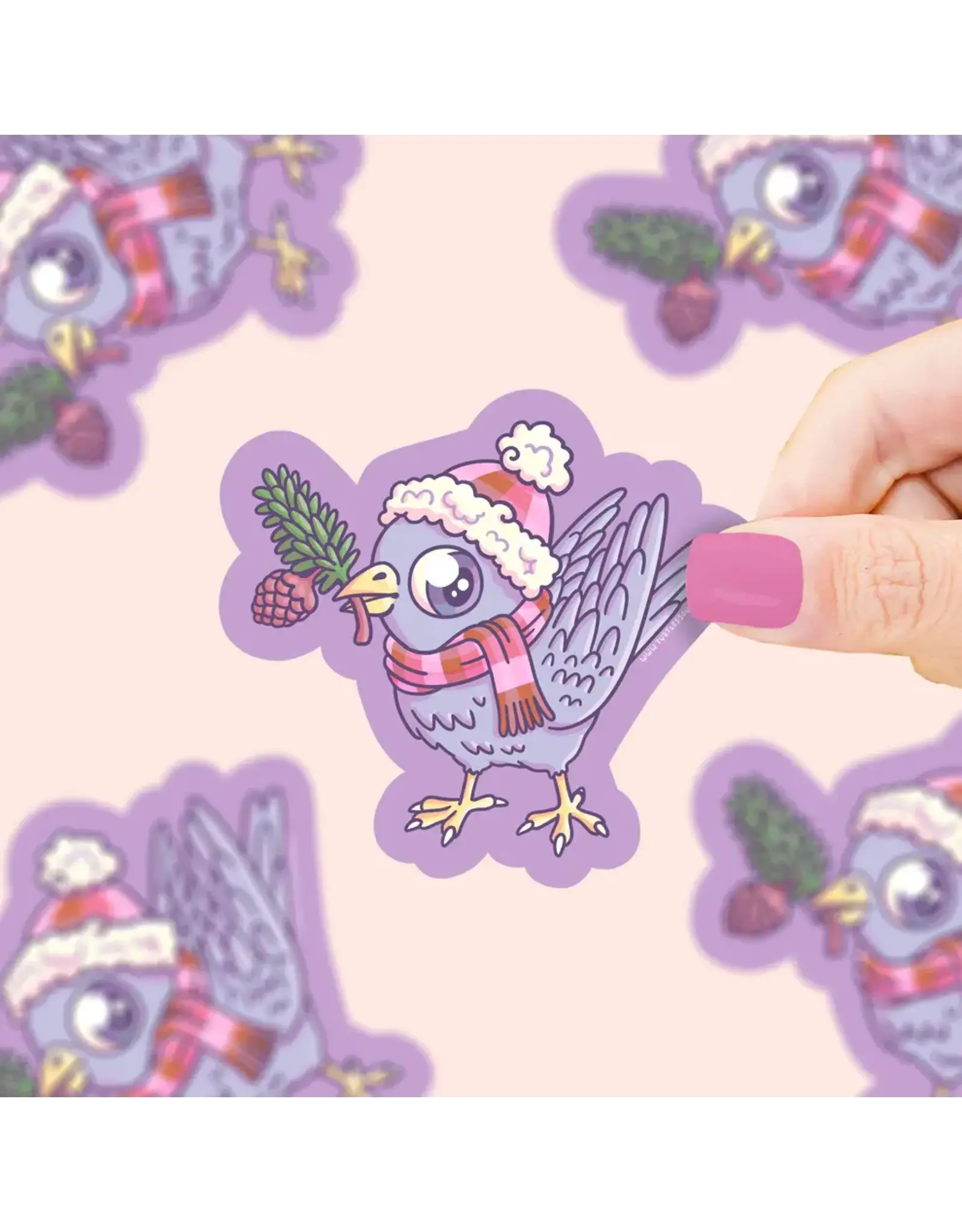 Turtle's Soup Winter Bird Christmas Vinyl Sticker