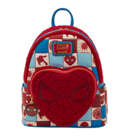 Loungefly Spider-Man Sherpa Heart Mini Backpack