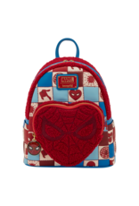 Loungefly Spider-Man Sherpa Heart Mini Backpack