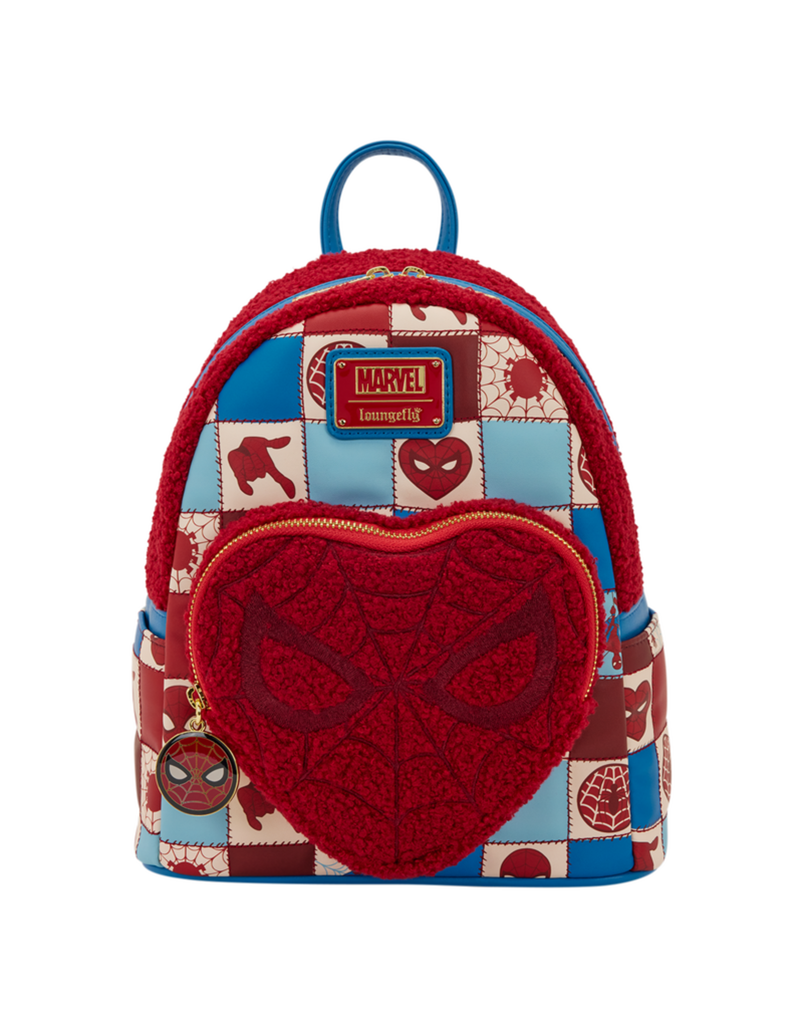 Loungefly Spider-Man Sherpa Heart Mini Backpack