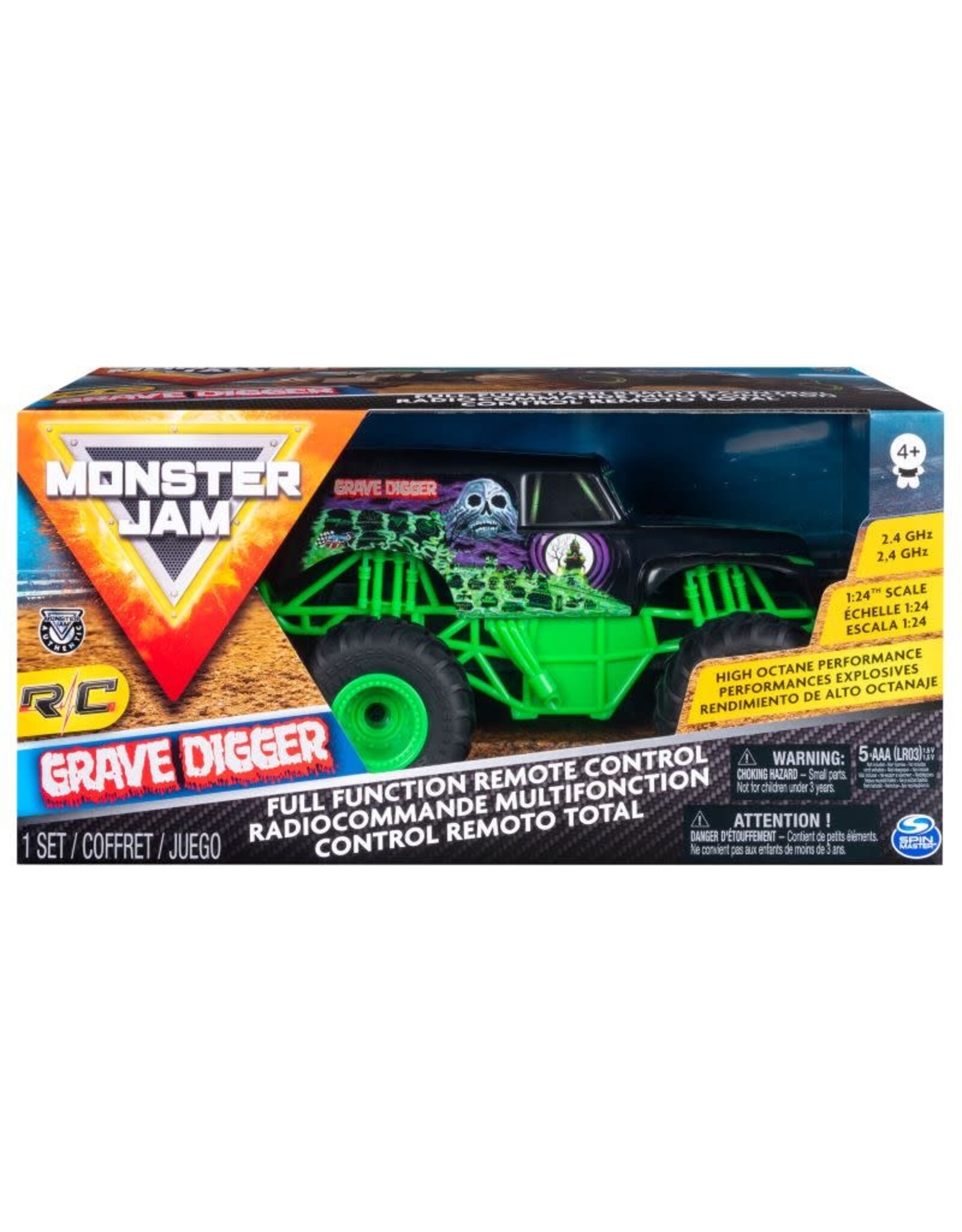 Monster Jam Remote Control RC 1:24 Grave Digger