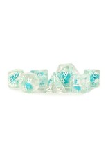 Dice: 7 pc: 16 mm: Resin: Snowflake Dice