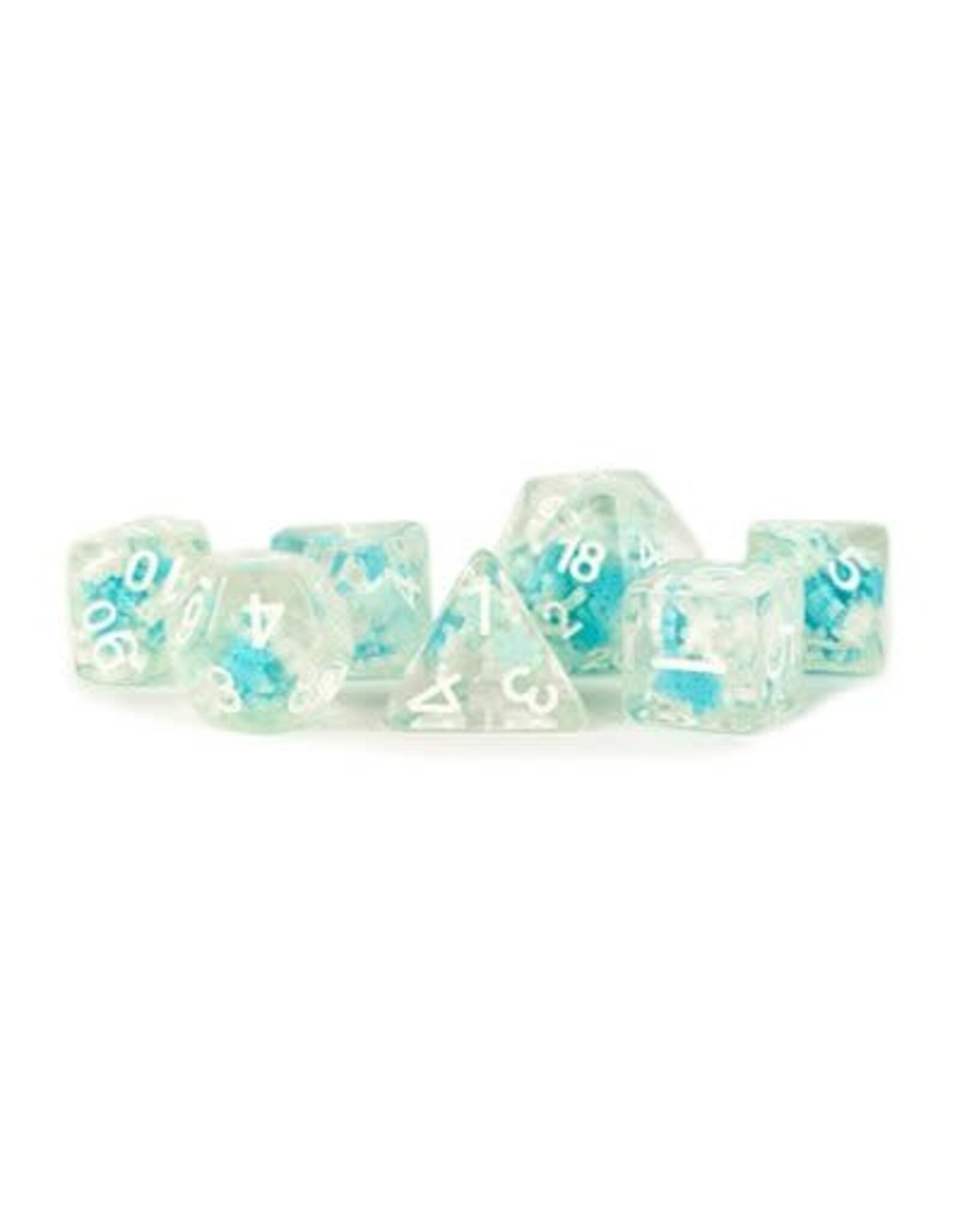 Dice: 7 pc: 16 mm: Resin: Snowflake Dice