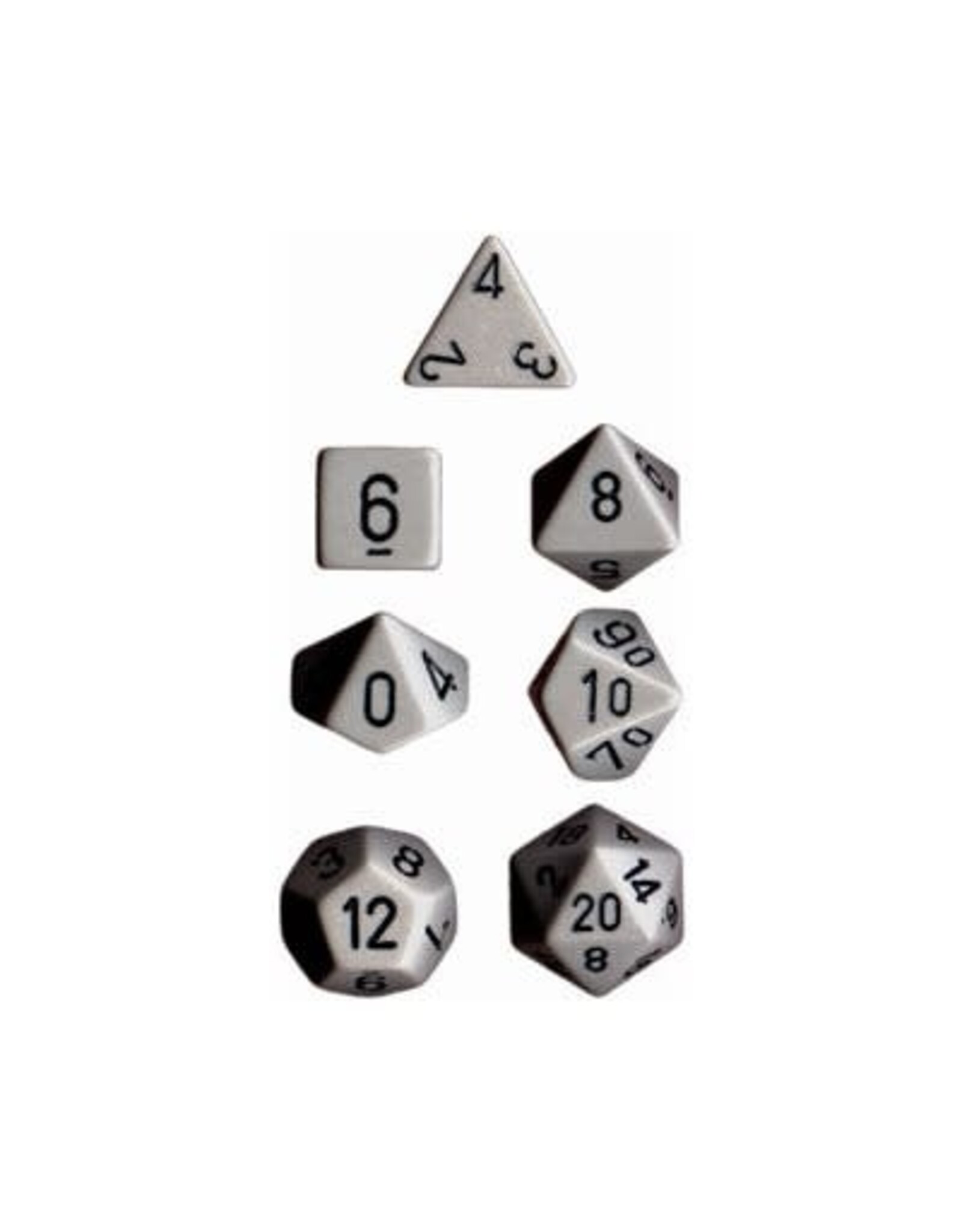 Dice: 7 pc: Opaque: Dark Grey/Black