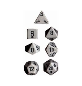 Dice: 7 pc: Opaque: Dark Grey/Black