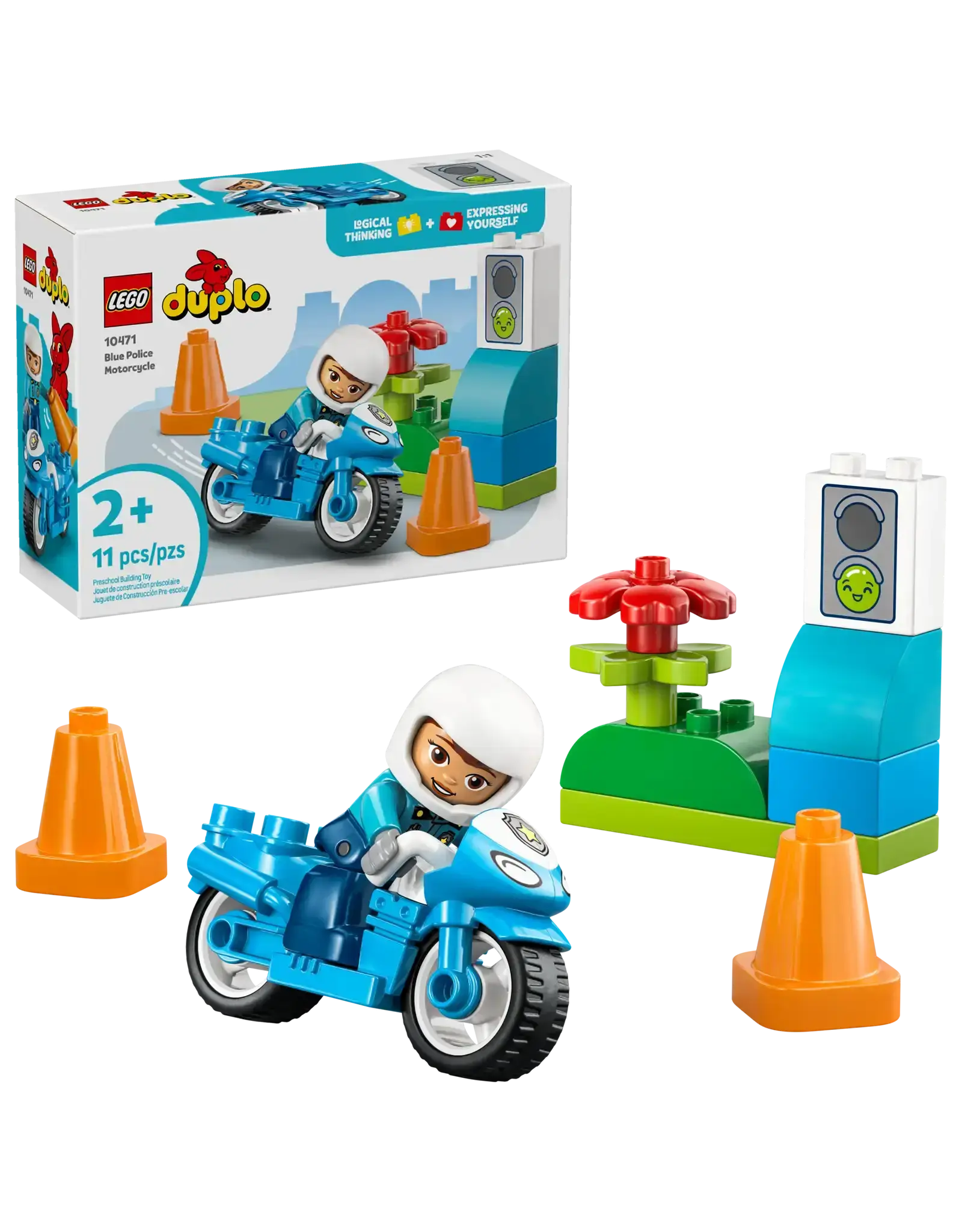 Lego Blue Police Motorcycle