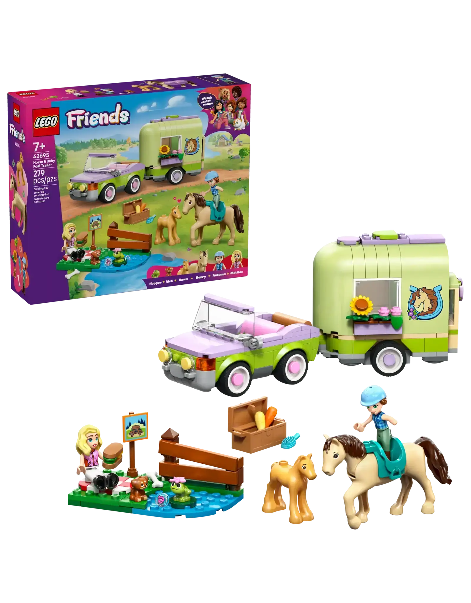 Lego Horse & Baby Foal Trailer