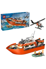 Lego Coast Guard Rescue Boat & Helicopter