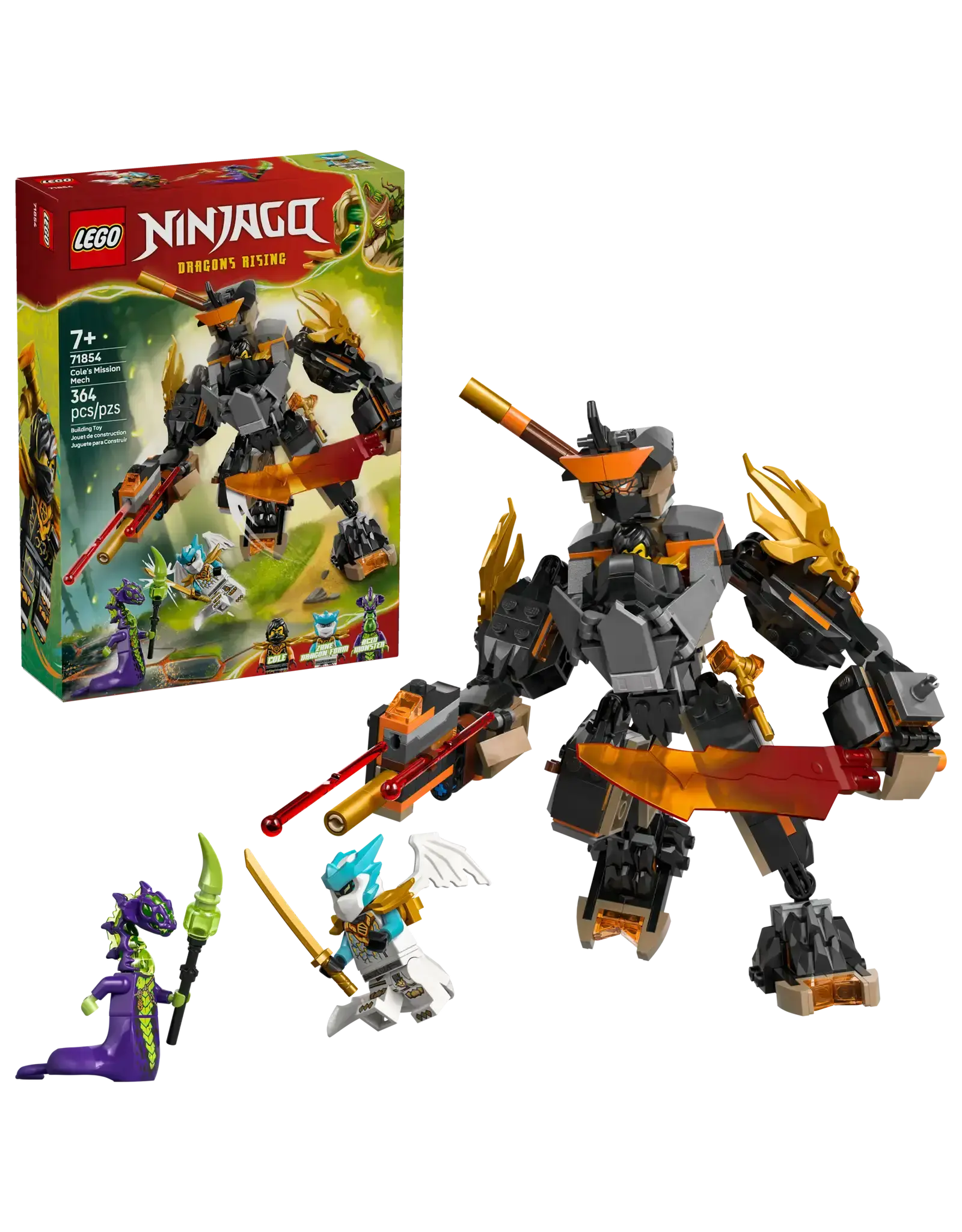 Lego Cole's Mission Mech & Dragon Zane