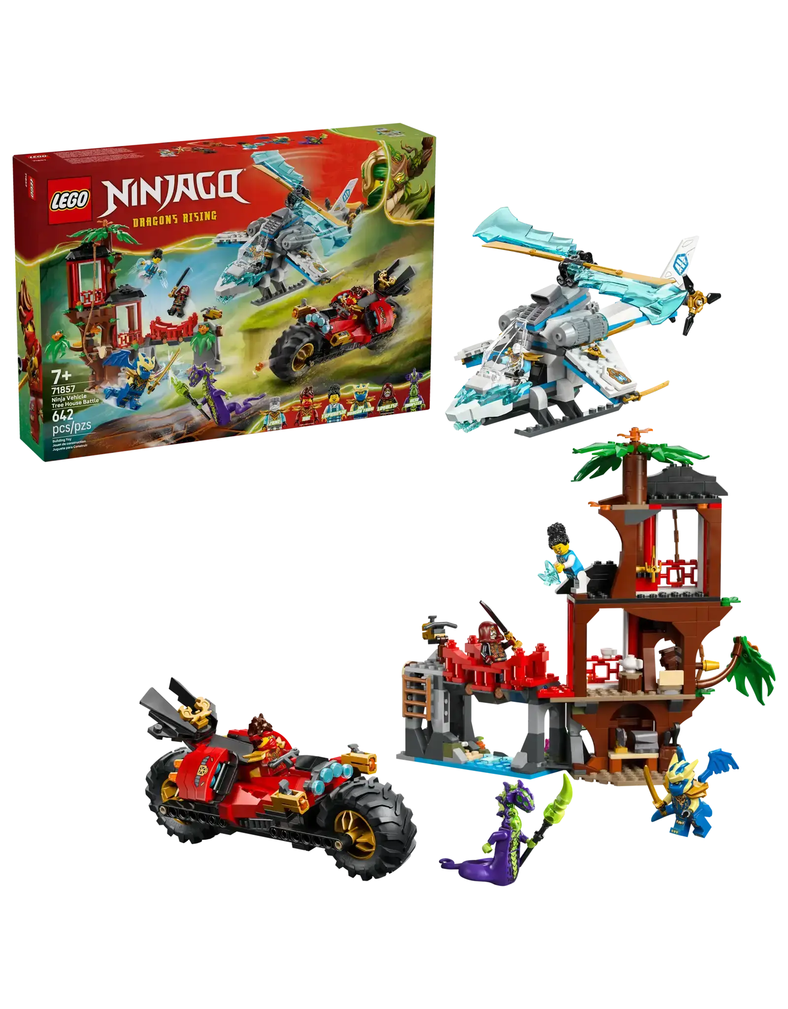 Lego Ninja Vehicle Tree House Battle